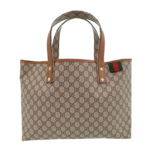 Gucci handbag beige brown GG canvas tote bag